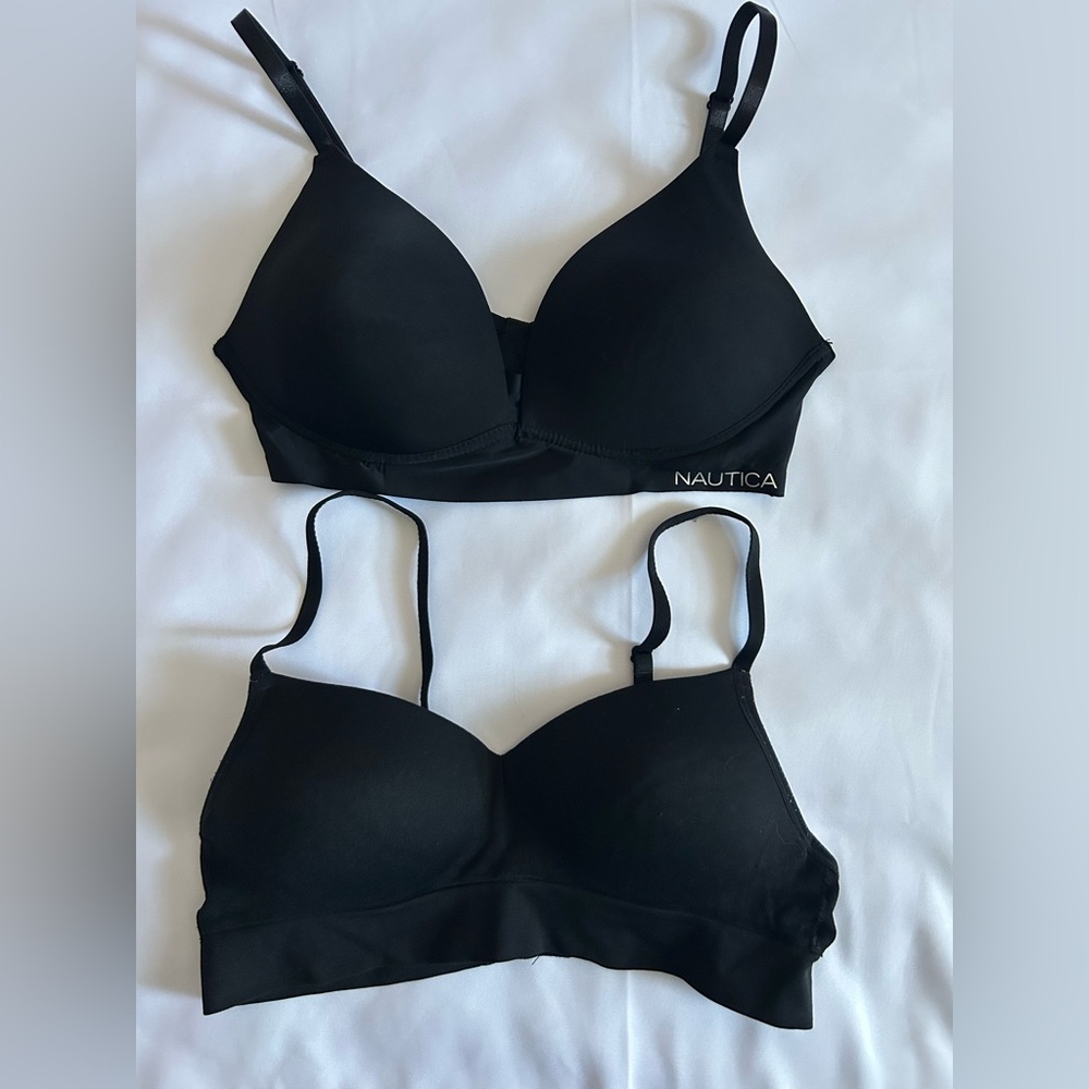 Lot Of 2 Black Bras Size Small and 34C